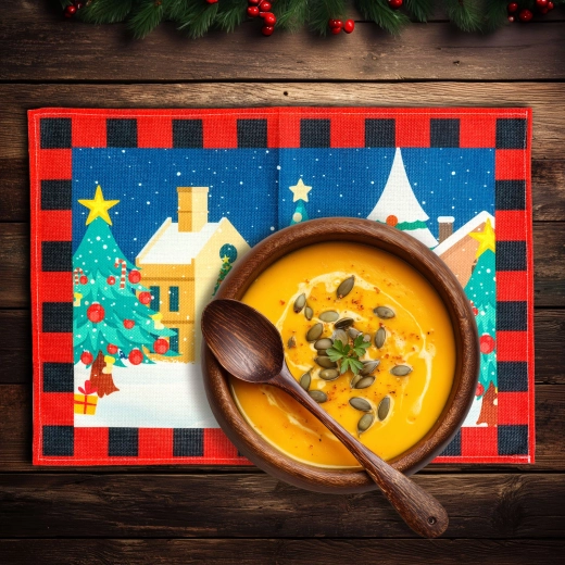 Christmas Placemat Santa Claus 46 × 32 cm