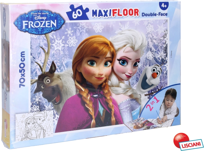 Frozen Puzzle Maxi 60 Elsa and Anna 70x50 cm 2-in-1