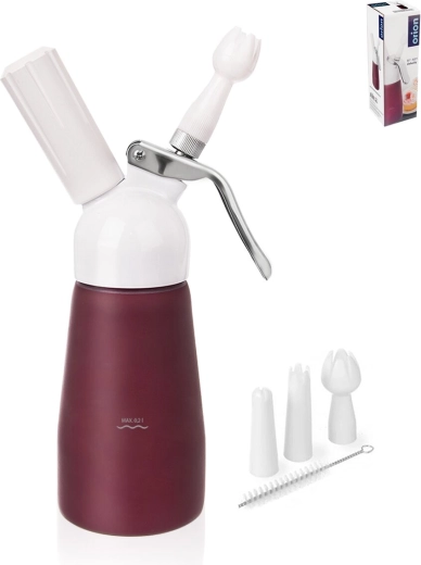 Dela grietinėlės plakimo butelis 0,4 l, aliuminis