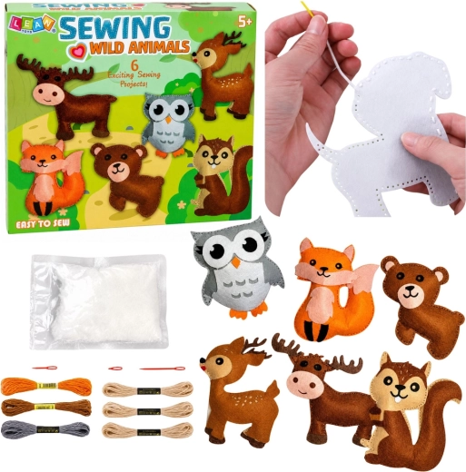 Creative felt sewing kit – Forest Animals DIY (6 pcs)