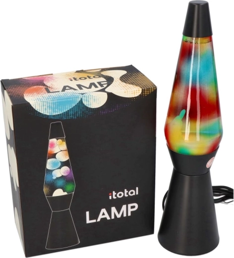 Rainbow Lava Lamp with Black Base