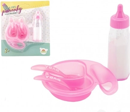 Lėlyčių rinkinys su buteliuku ir indais