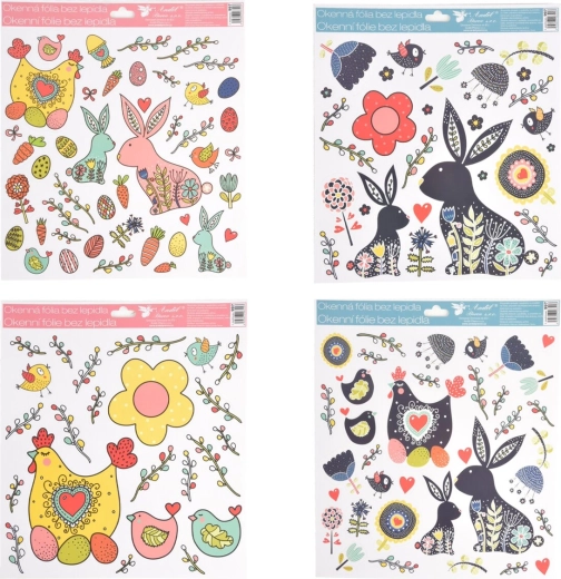 Easter decorative window film 30 × 34 cm (mix of 4 designs)