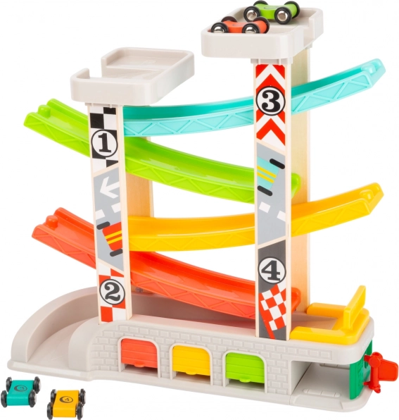 Lenktynių trasa su stovėjimo aikštele ir garažais