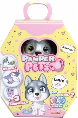 Pamper Petz Husky figure – interactive puppy with drinking and peeing functions