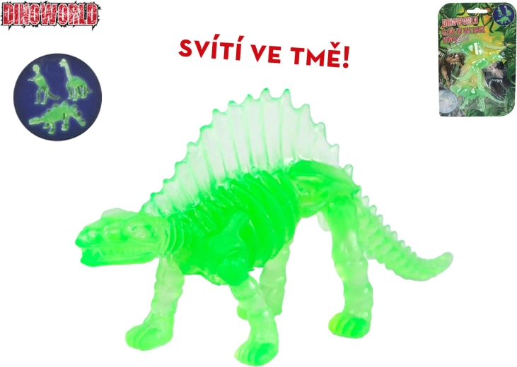 Dinoworld šviečiančios dinozaurų figūrėlės 8–9 cm, rinkinys 3 vnt.
