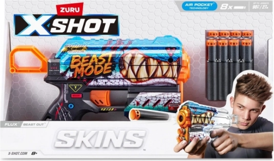 Putų blasteris X-Shot Skins Flux – Beast Mode (8 strėlytės)