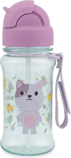 Skip Hop vaikiškas buteliukas su šiaudeliu Besties Squad kačiukas 355 ml