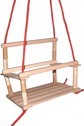 Wooden swing with backrest – smaller