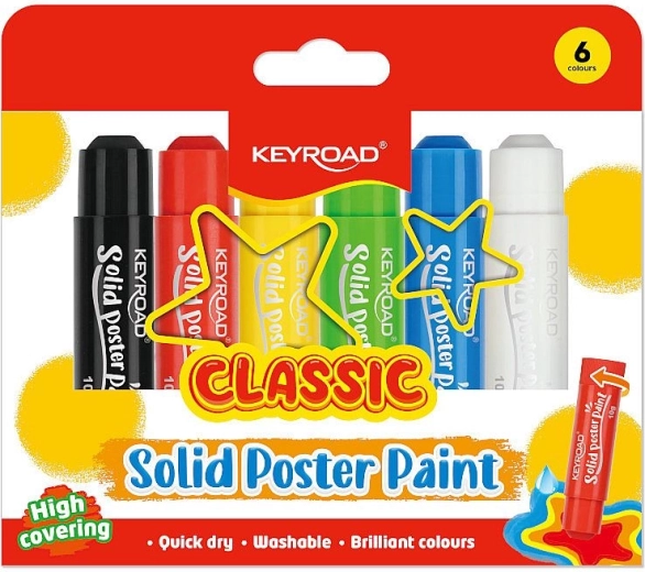 Kieti temperiniai dažai KEYROAD Classic – 6 vnt.