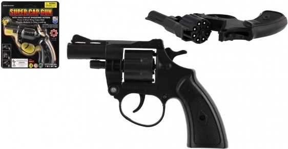 Plastikinis kapsulių pistoletas, 8 šūvių