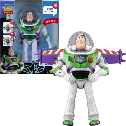 Mattel Disney Pixar Toy Story 5 interaktyvi figūrėlė Buzz Lightyear 27 cm (angliškos frazės)