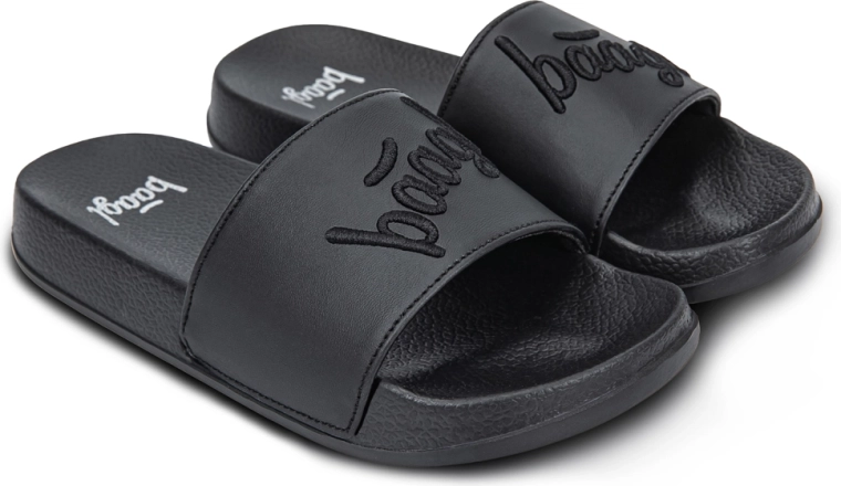 Baagl logo slippers black