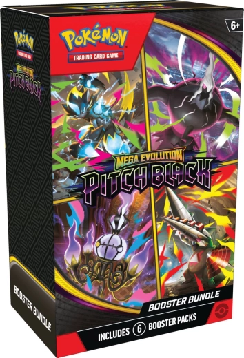 Pokémon TCG Mega Evolution Pitch Black stiprintuvų rinkinys – 6 vnt.