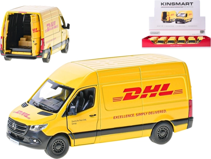 Metalinis furgono modelis Mercedes‑Benz Sprinter DHL 1:48 Kinsmart