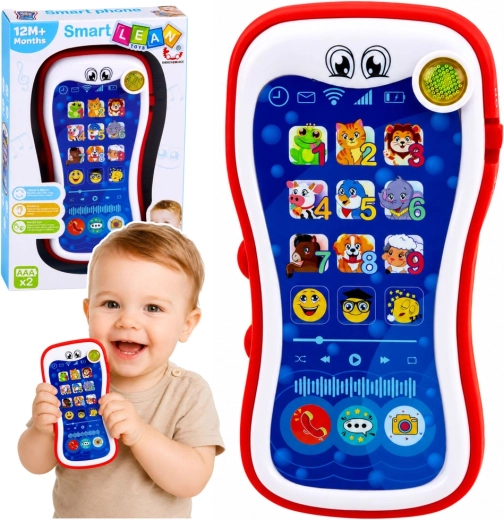 Smart Lean Toys Smart Phone – interaktyvus edukacinis telefonas mažyliams su garsais ir šviesa