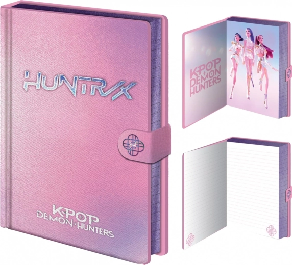 Dienoraštis ir užrašų knygelė A5 su spyna K-POP Demon Hunters