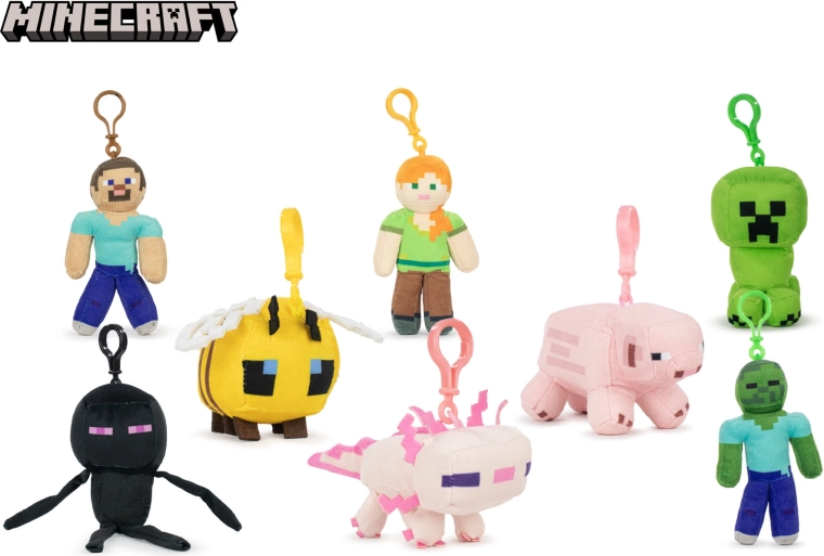 Minecraft pliušinis raktų pakabukas 12 cm