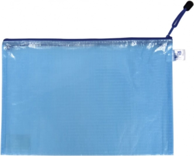 Tinkleliu sustiprintas vokas su užtrauktuku A5, mėlynas