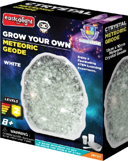 Eastcolight meteorite geode for growing crystals, white