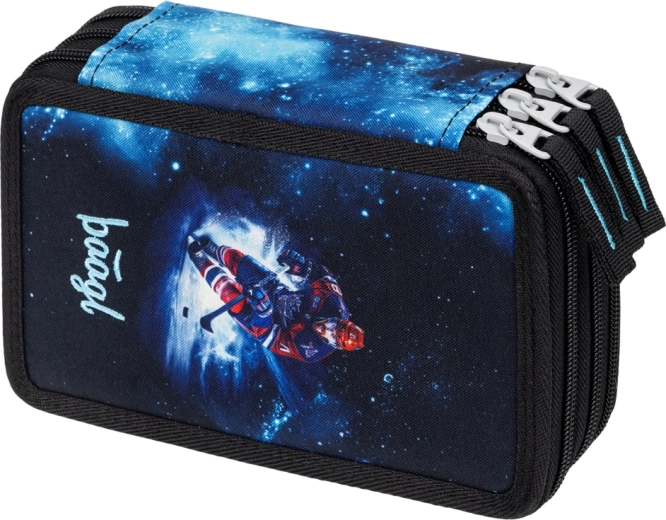 BAAGL Three-Compartment School Pencil Case Hockey