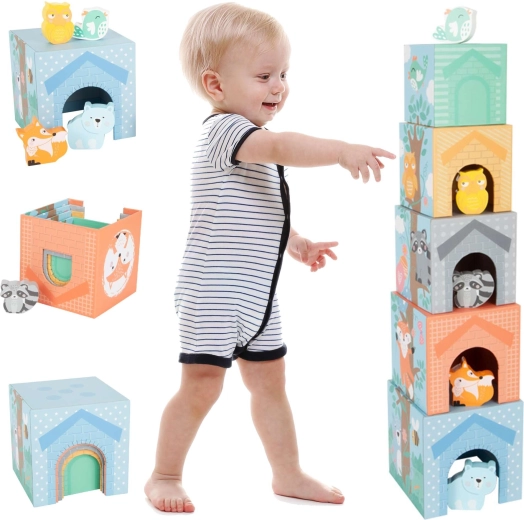 Stacking Tower Pastel with Animals small foot