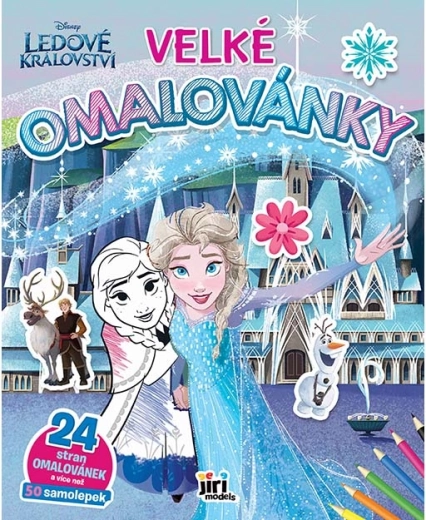Didelė spalvinimo knygelė „Ledo šalis“ su lipdukais