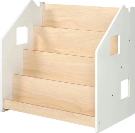 Balta vaikų knygų lentyna BusyKids