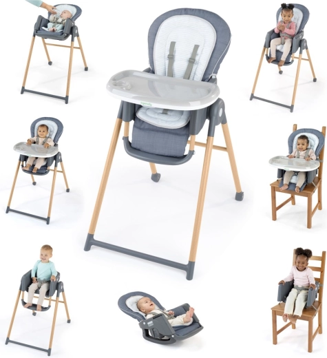 Daugiafunkcė vaikiška maitinimo kėdutė 7in1 Ingenuity Proper Positioner Chambray