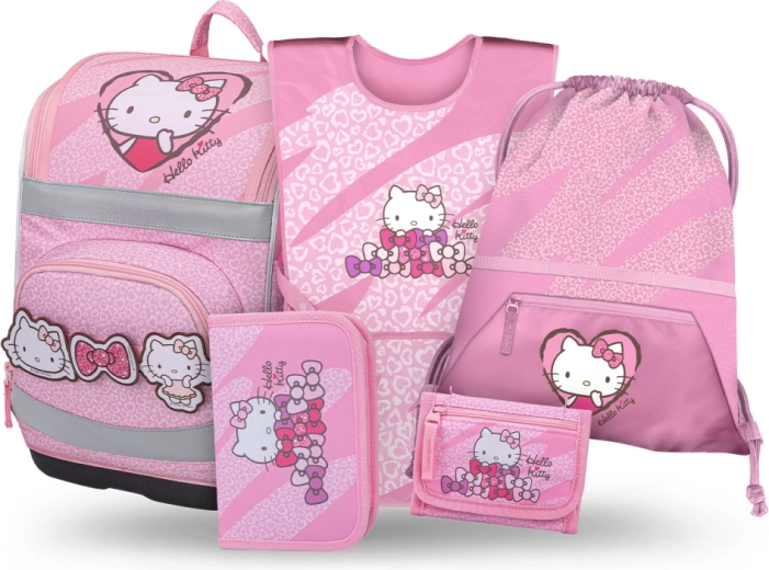 Baagl mokyklinis rinkinys 5 Zippy Plus Hello Kitty sweet leopard