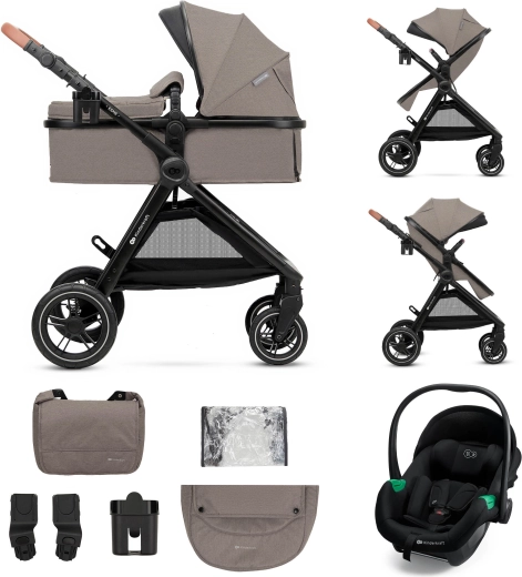 Kinderkraft 3-in-1 Travel System Stroller Esme Pro Sand Beige