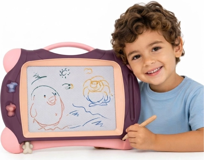 Woopie magnetic drawing board with 2 stamps