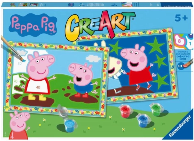 CreArt tapyba pagal skaičius – PARŠELĖ PEPPA