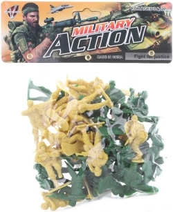 Plastikiniai kareivėliai maišelyje 6 cm – dvi spalvotos rinkinės