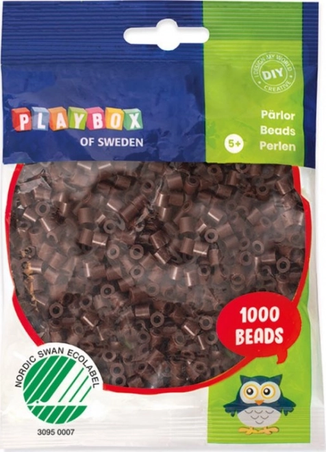 Playbox lyginamos karoliukų rudi 1000 vnt.