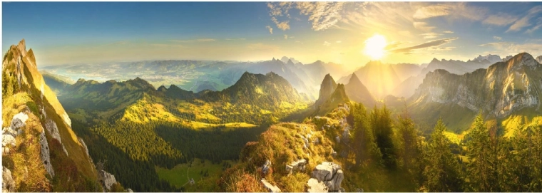 Dino panoraminė dėlionė „Šveicariškas ruduo“ – 6000 detalių