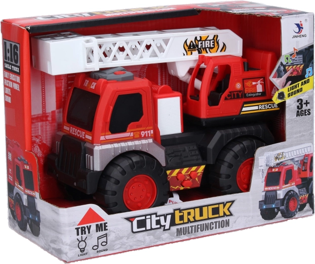 Fire Truck with Ladder and Light and Sound Effects