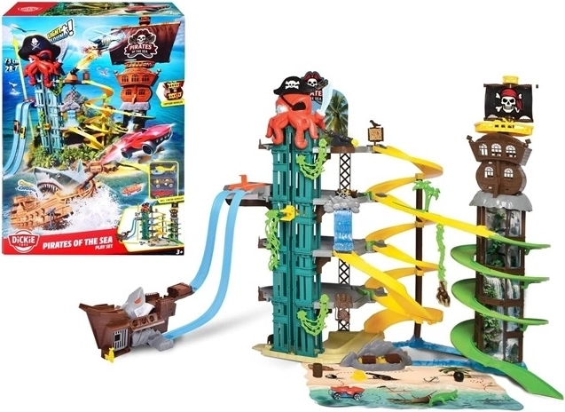 Dickie Toys piratai jūroje – daugiaaukštė automobilių stovėjimo aikštelė