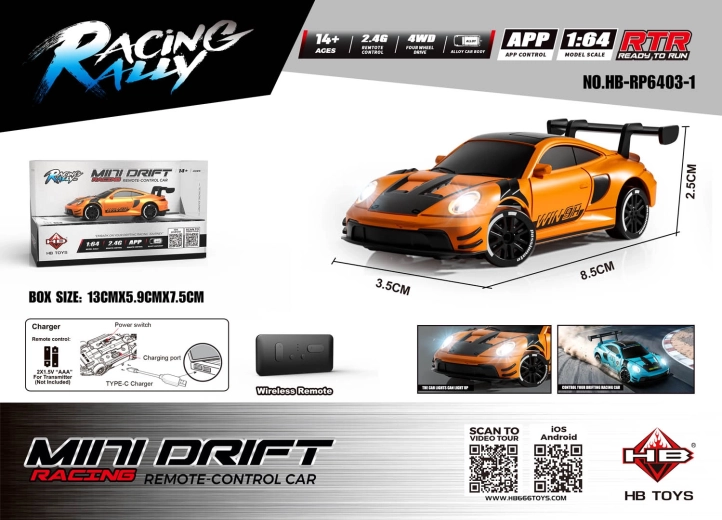 SmokeRacer orange drift RC car