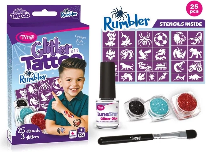 Rumbler blizgių tatuiruočių rinkinys vaikams
