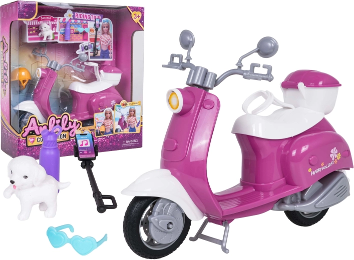 Scooter with accessories for dolls
