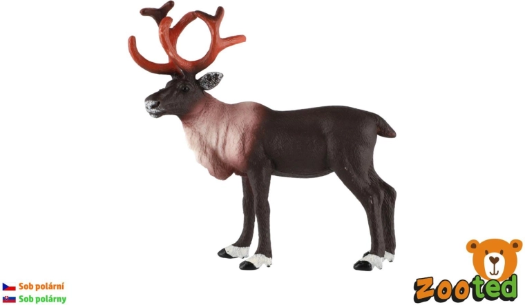 Polar reindeer plastic figurine 15 cm
