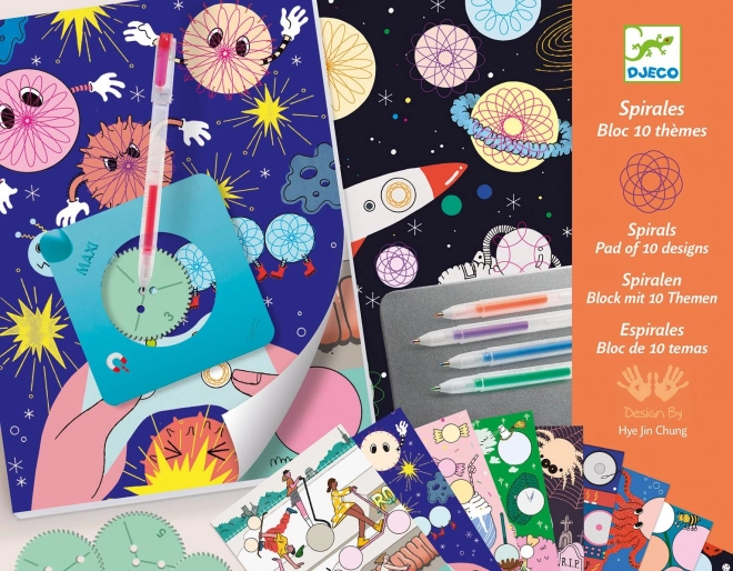 Kūrybinis rinkinys DJECO dekoratyvinės spiralės – 10 motyvų