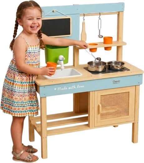 Classic World XXL wooden outdoor kitchen with accessories