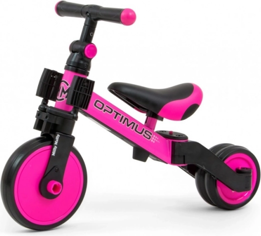 Children's balance bike and tricycle 3-in-1 Optimus Pink