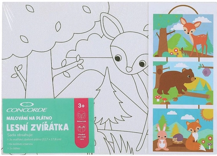 Tapyba ant drobės CONCORDE – miško gyvūnėliai, rinkinys vaikams