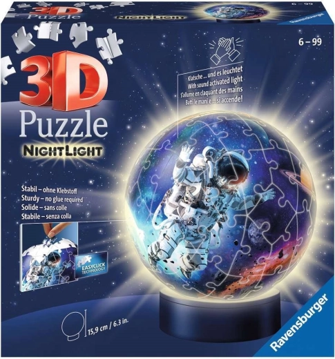 Ravensburger 3D Light-Up Puzzle Ball Astronaut (72 pieces)