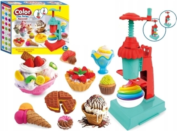 Creative Ice Cream Shop Set with Modeling Dough
