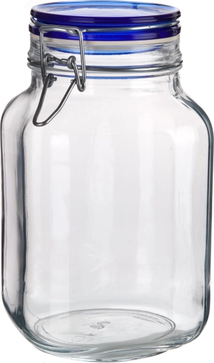 Hermetic Glass Jar 2000 ml FIDO Blue with Clamp Closure