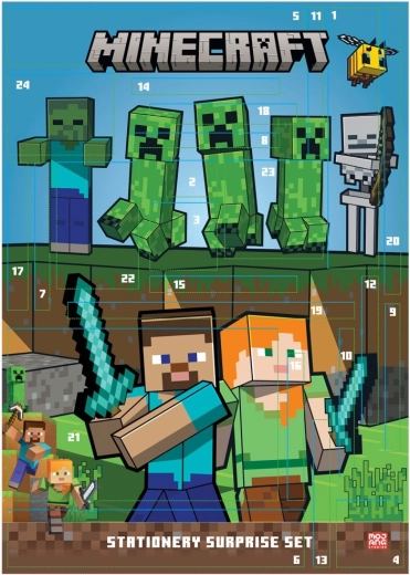 Minecraft Advent Calendar with Stationery